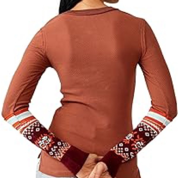 NWT Free People Mikah Layering Cuff Thermal Top Long Sleeve - Picture 4 of 4